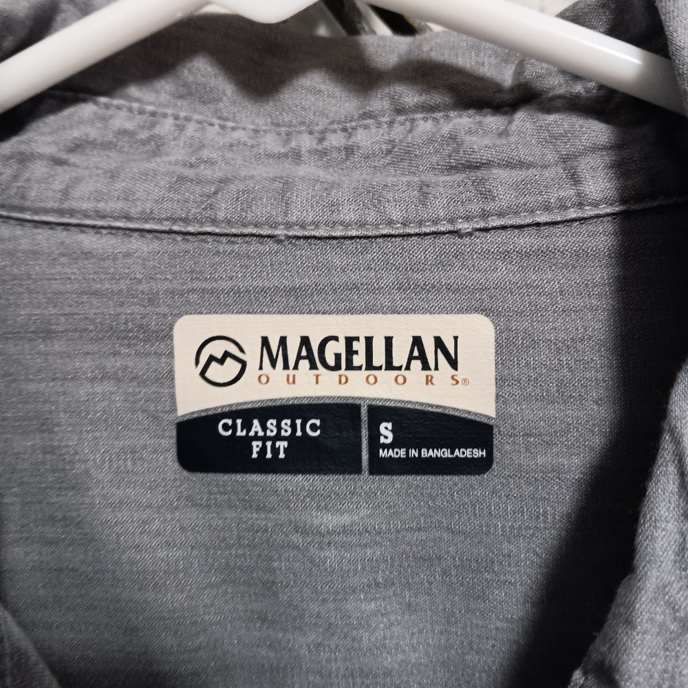 HOUSTON RODEO EDITION MAGELLAN gray Tencel blend shirt, S - Picture 8 of 14